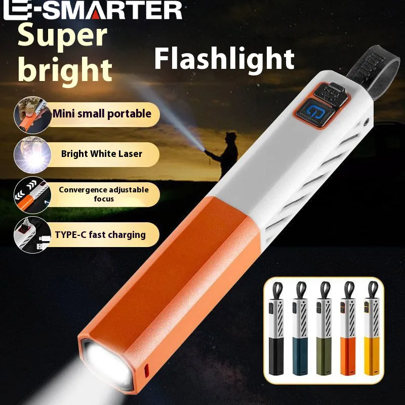 High Strong Power Zoom Led Flashlights 18650 Battery Tactical Torch Light USB Charging Camping Fishing Emergency Zoom Lantern Outdoor Waterproof Flash Light