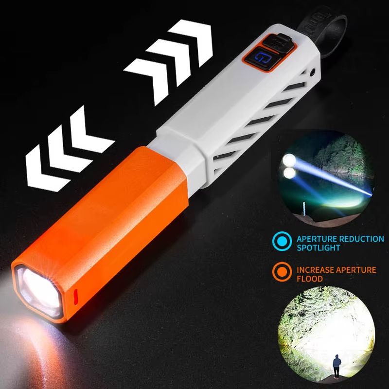 High Strong Power Zoom Led Flashlights 18650 Battery Tactical Torch Light USB Charging Camping Fishing Emergency Zoom Lantern Outdoor Waterproof Flash Light