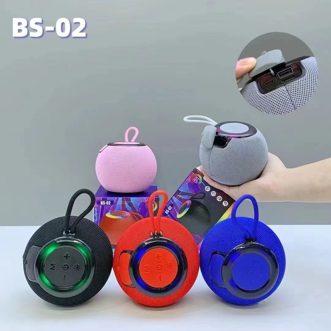 New Bluetooth Speaker with Colorful LED Lights, Wireless Portable Bass Boombox, TF Card Support for Outdoor Parties