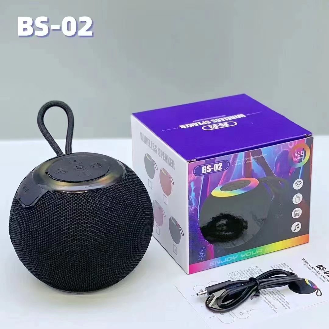 New Bluetooth Speaker with Colorful LED Lights, Wireless Portable Bass Boombox, TF Card Support for Outdoor Parties