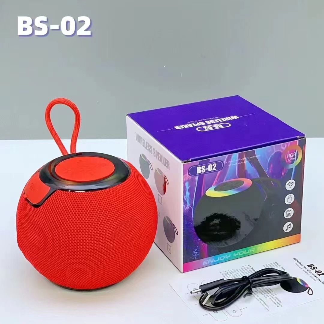 New Bluetooth Speaker with Colorful LED Lights, Wireless Portable Bass Boombox, TF Card Support for Outdoor Parties