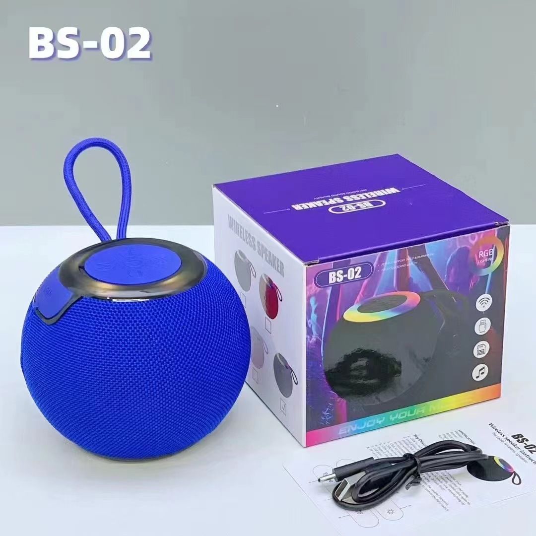 New Bluetooth Speaker with Colorful LED Lights, Wireless Portable Bass Boombox, TF Card Support for Outdoor Parties