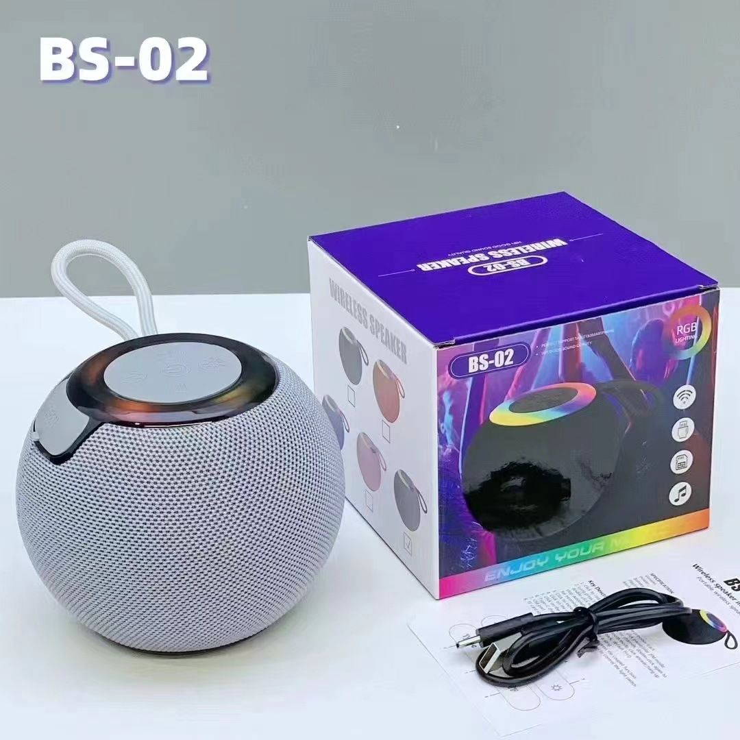 New Bluetooth Speaker with Colorful LED Lights, Wireless Portable Bass Boombox, TF Card Support for Outdoor Parties