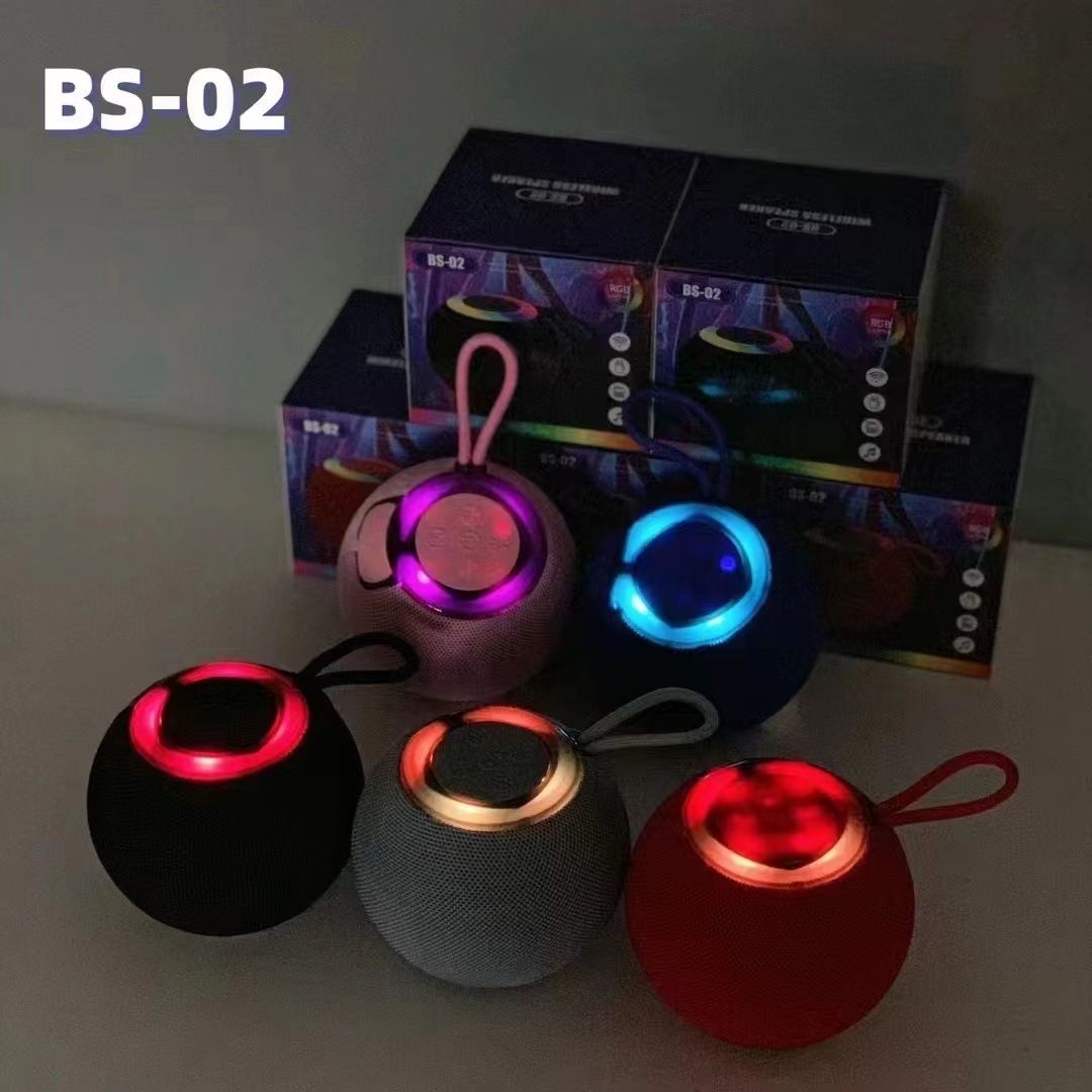 New Bluetooth Speaker with Colorful LED Lights, Wireless Portable Bass Boombox, TF Card Support for Outdoor Parties