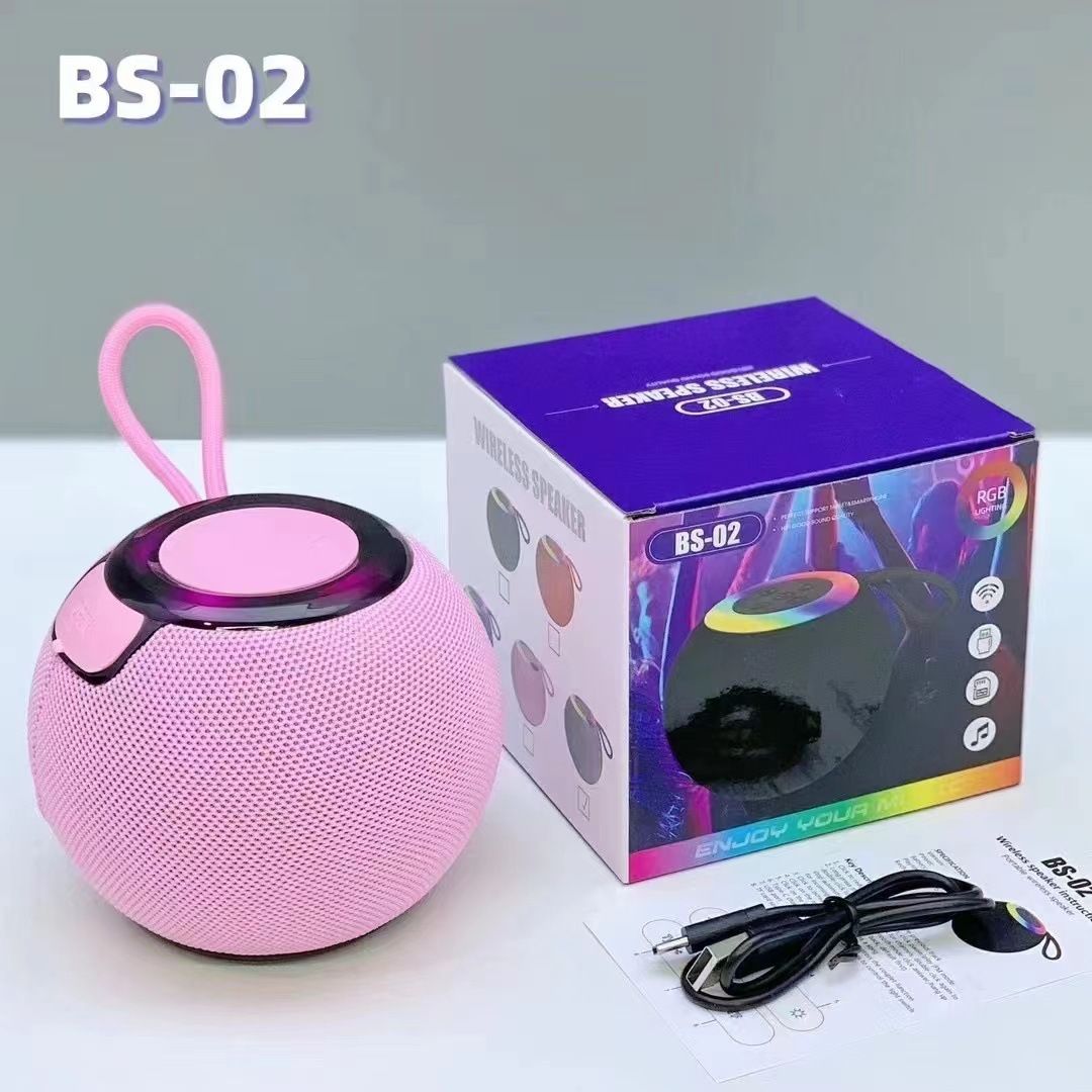 New Bluetooth Speaker with Colorful LED Lights, Wireless Portable Bass Boombox, TF Card Support for Outdoor Parties