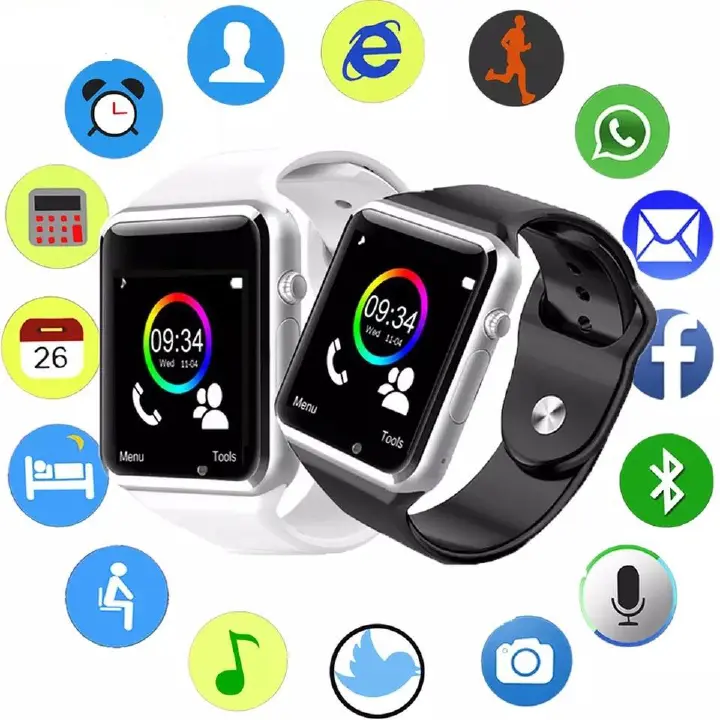 Smart Watch with 2G SIM Card Slot Camera Bluetooth Calling Fitness Tracker Heart Rate Blood Oxygen Monitor Sleep Tracking Step Counter SD Card Support for Android iOS Men Women Smartwatch