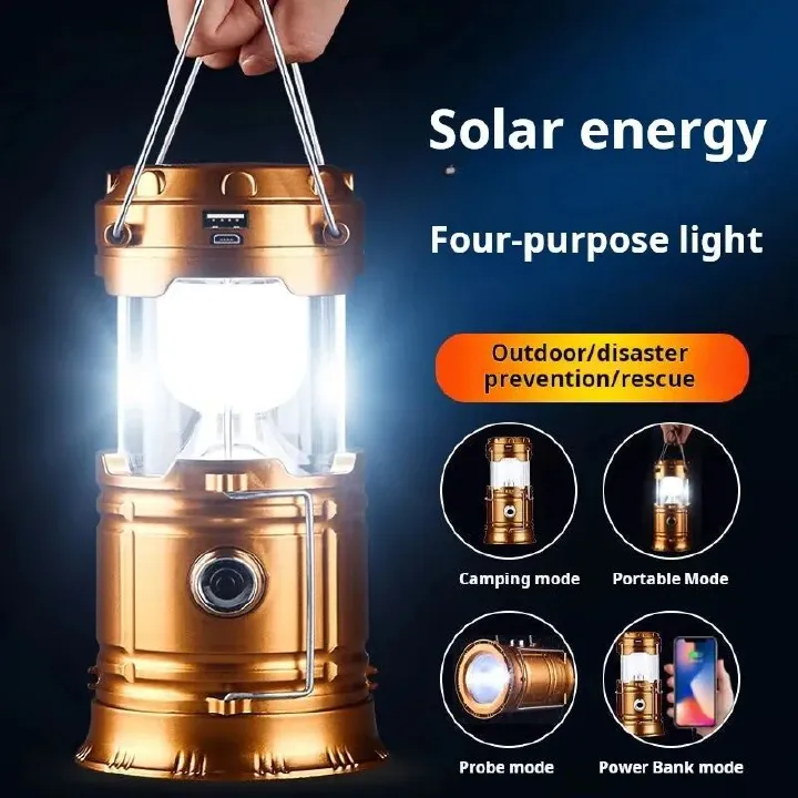 LED Camping Lantern Rechargeable, Waterproof Camping Lights for Charging Phone, RGB Tent Lamp for Outdoor Party, Emergency, Hurricane, Storms and Outages, 3 Light Modes Flashlight