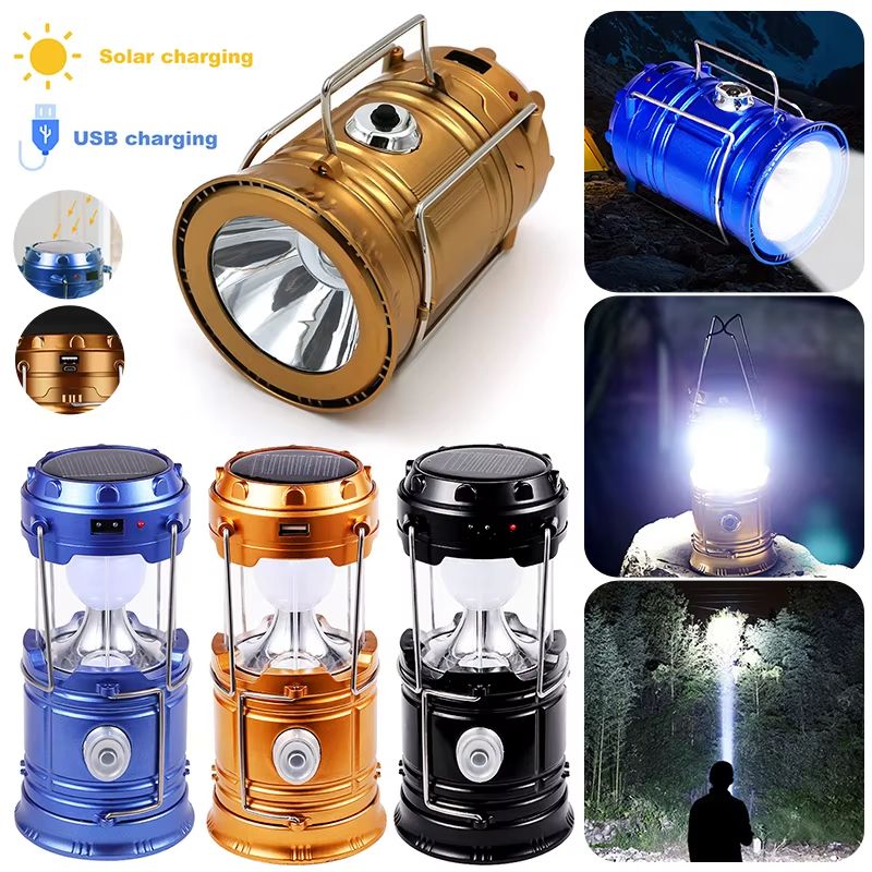 LED Camping Lantern Rechargeable, Waterproof Camping Lights for Charging Phone, RGB Tent Lamp for Outdoor Party, Emergency, Hurricane, Storms and Outages, 3 Light Modes Flashlight