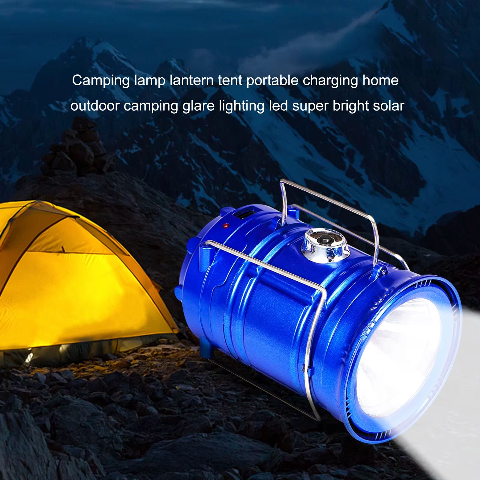LED Camping Lantern Rechargeable, Waterproof Camping Lights for Charging Phone, RGB Tent Lamp for Outdoor Party, Emergency, Hurricane, Storms and Outages, 3 Light Modes Flashlight