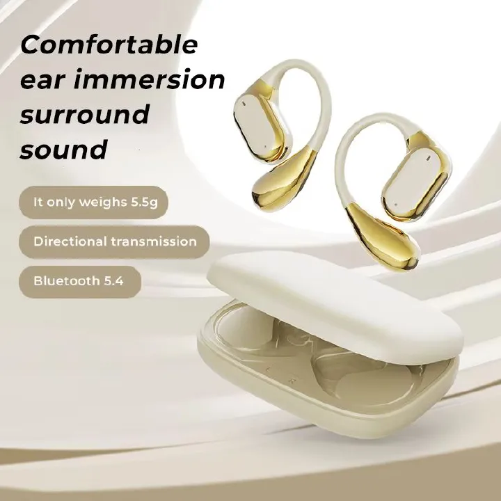 Open Sports  Bluetooth Earphones Not In-Ear Earbuds Wireless Headphone Power Display With Mic Sports Hifi Headsets Game