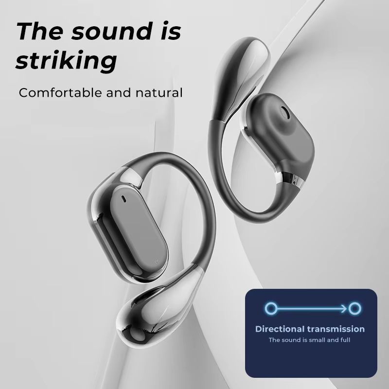 Open Sports  Bluetooth Earphones Not In-Ear Earbuds Wireless Headphone Power Display With Mic Sports Hifi Headsets Game