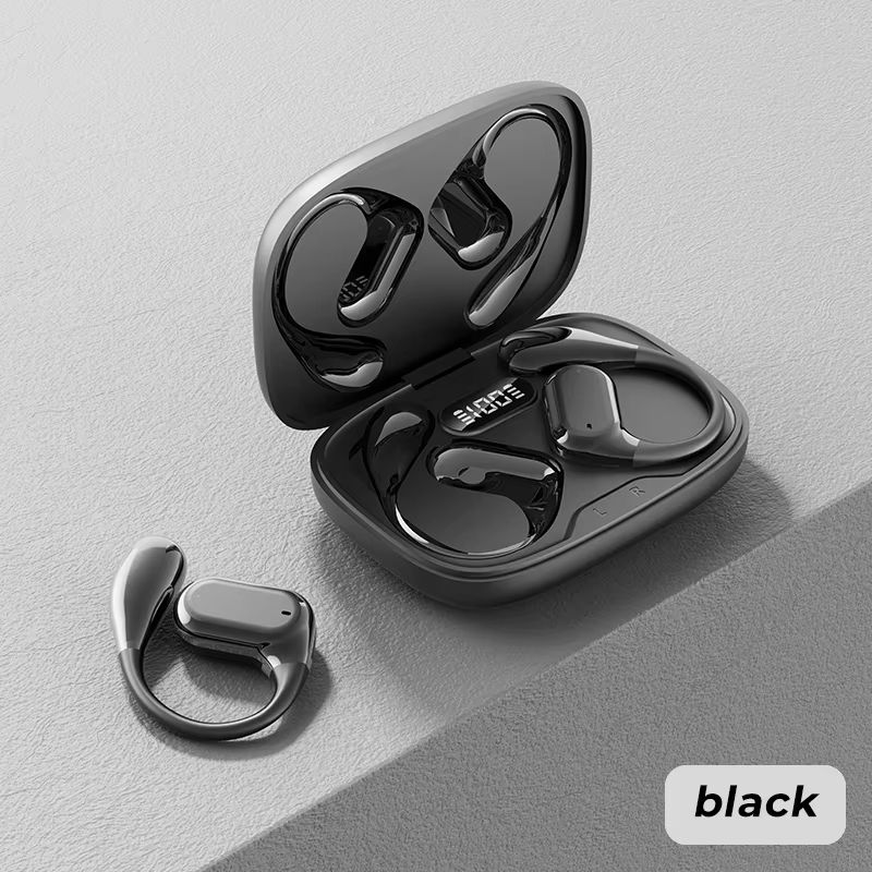 Open Sports  Bluetooth Earphones Not In-Ear Earbuds Wireless Headphone Power Display With Mic Sports Hifi Headsets Game
