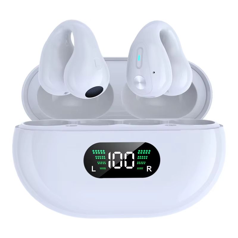 Bluetooth Earphones Earring Ear Clip HiFi Stereo Bass TWS Earbuds Wireless Sport Headphones Game Headset PK Ambie Sound Earcuffs