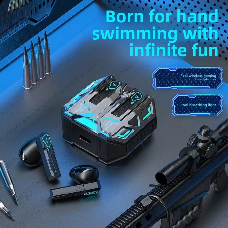 Cool Mecha Wind In-ear Super Long Battery Life Game E-sports High Sound Quality Low Delay Noise Reduction TWS Bluetooth Earphones