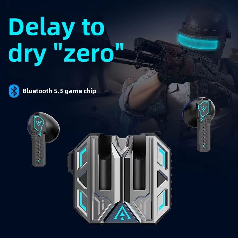 Cool Mecha Wind In-ear Super Long Battery Life Game E-sports High Sound Quality Low Delay Noise Reduction TWS Bluetooth Earphones