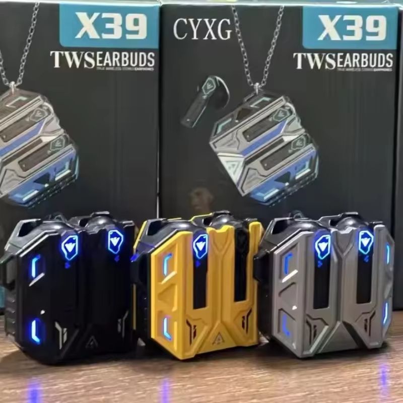 Cool Mecha Wind In-ear Super Long Battery Life Game E-sports High Sound Quality Low Delay Noise Reduction TWS Bluetooth Earphones