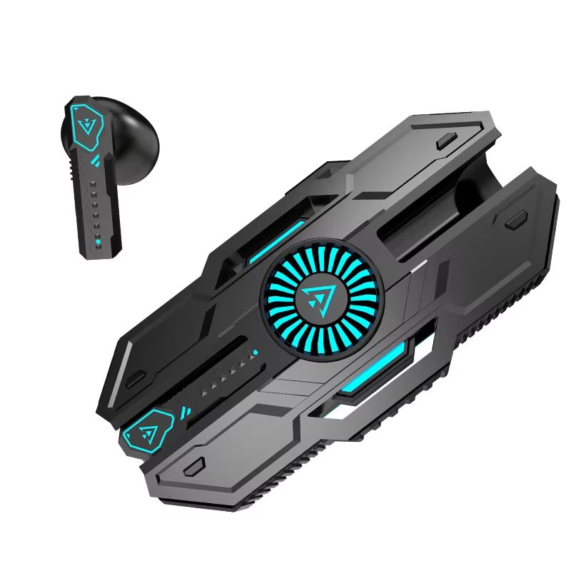 Wireless Gaming Earphone TWS Bluetooth 5.3 Low Latency Mecha Style Headphone Game Music Dual Mode With Colorful Breathing Light Bluetooth Earphones