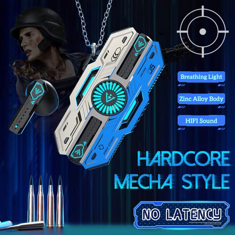 Wireless Gaming Earphone TWS Bluetooth 5.3 Low Latency Mecha Style Headphone Game Music Dual Mode With Colorful Breathing Light Bluetooth Earphones