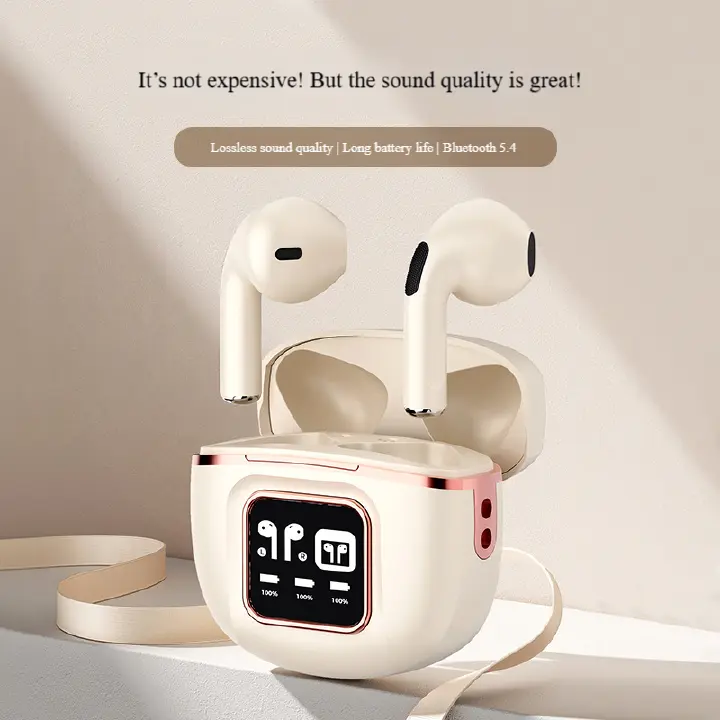 The New Wireless Bluetooth Headphones Feature Digital Display, high Appearance Level, high Sound Quality, in-Ear Design, Long Battery Life and are Suitable for Both Men and Women