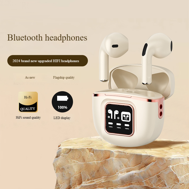 The New Wireless Bluetooth Headphones Feature Digital Display, high Appearance Level, high Sound Quality, in-Ear Design, Long Battery Life and are Suitable for Both Men and Women
