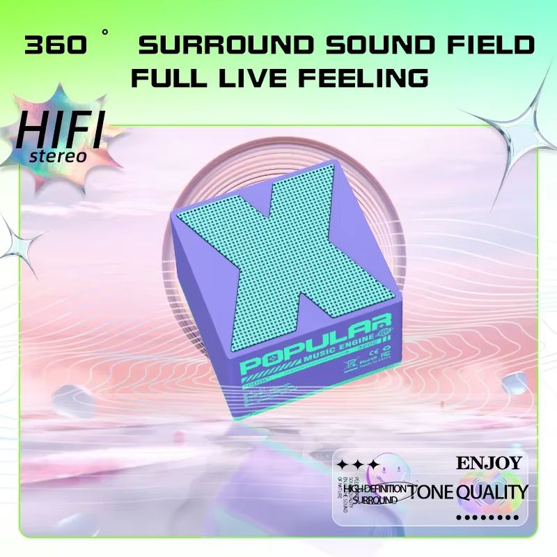 Wireless Bluetooth Speakers Mini Audio Player Portable Box Speaker Stereo Pairing Hands-Free Call for Travel Outdoor Wireless BT Speakers