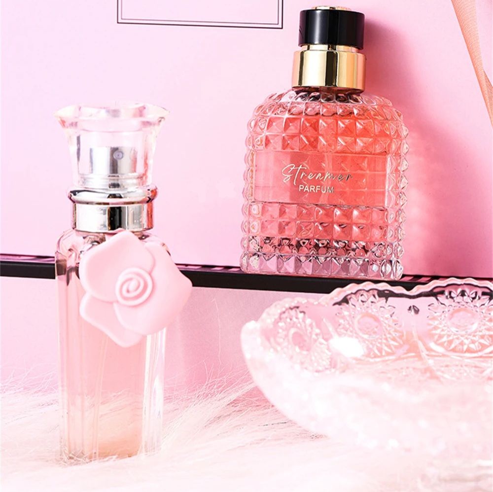 4PCS Ladies Perfume Set Woman Long Lasting Perfume Lady Sweet Passion Perfume Set Woman Natural Floral Fragrance Spray for Dating Gift