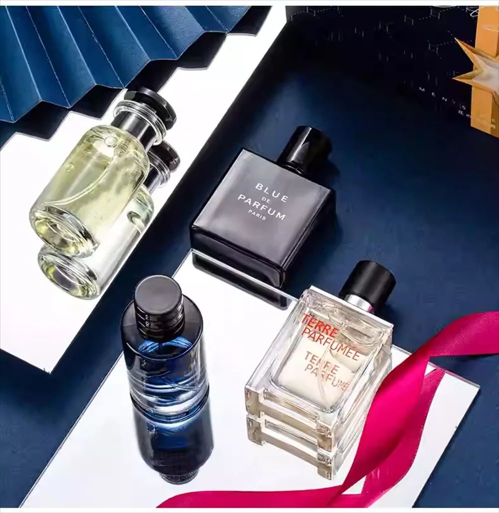 Luxury Men Cologne 4 PCS Perfume Set Man Gift Fragrance Natural Floral and Fruity Fragrance Perfume Spray