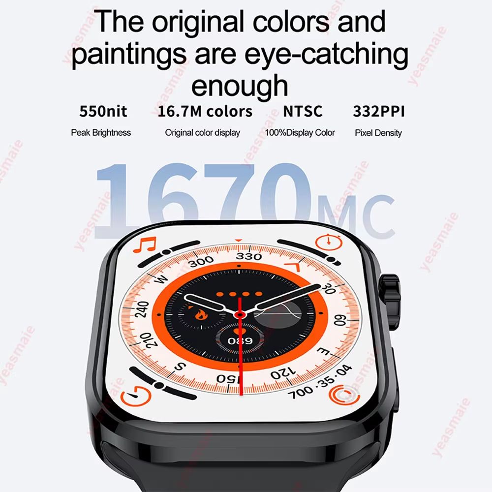 New Smartwatch Men Sports Watch for Android IOS Health Monitoring Smart Notifications Music Voice Assistant Smart Watch Women
