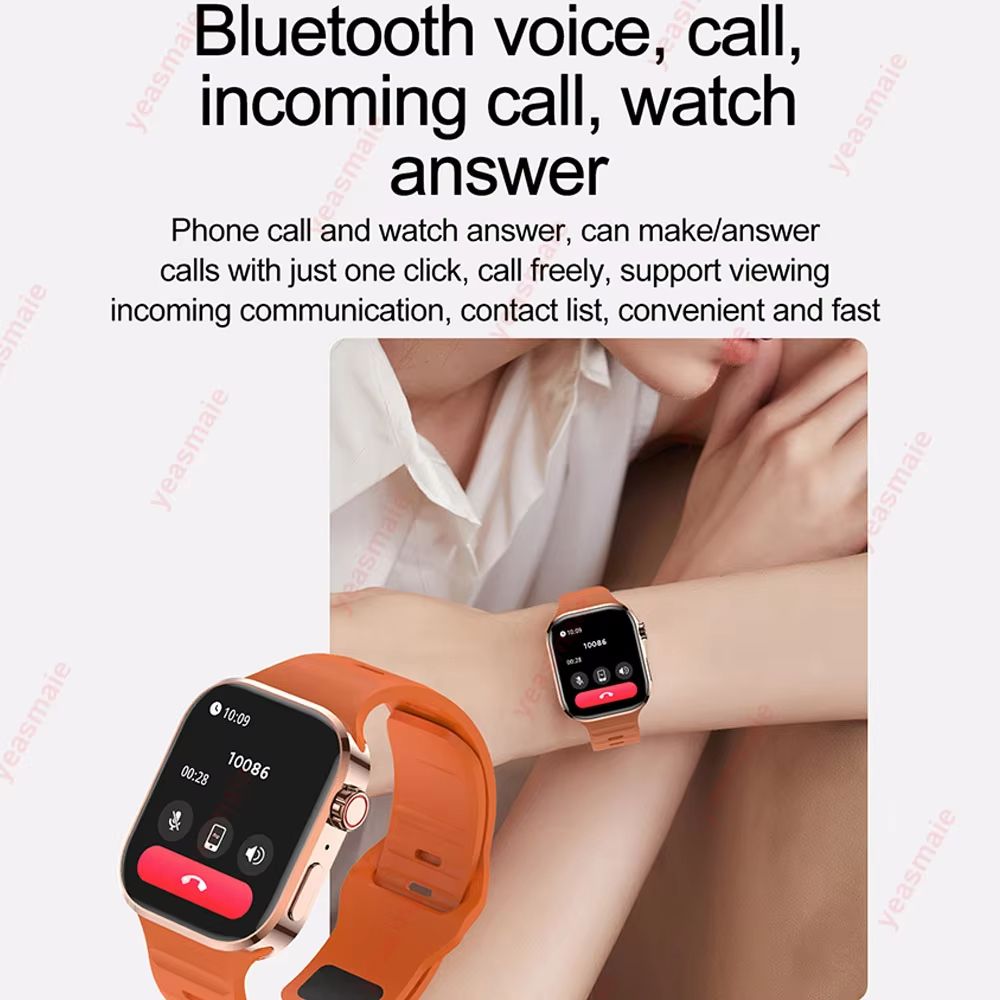 New Smartwatch Men Sports Watch for Android IOS Health Monitoring Smart Notifications Music Voice Assistant Smart Watch Women