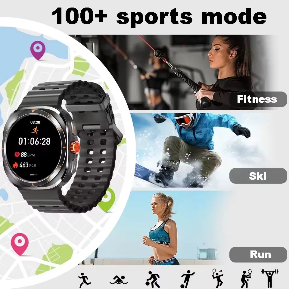 New Smartwatch Men Sports Watch for Android IOS Health Monitoring Smart Notifications Music Voice Assistant Smart Watch Women