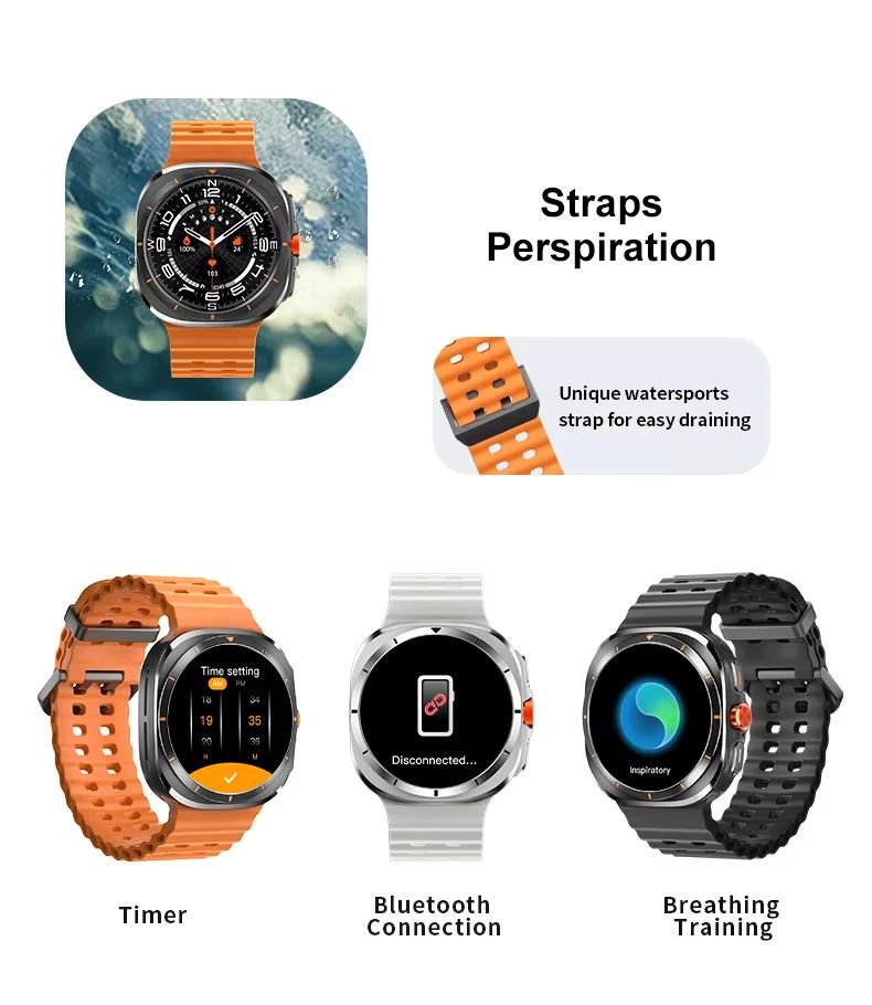 New Smartwatch Men Sports Watch for Android IOS Health Monitoring Smart Notifications Music Voice Assistant Smart Watch Women