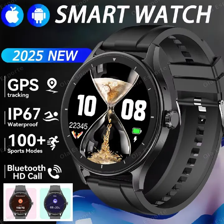New Bluetooth Smart Watch Men Full Touch Screen Sports Fitness Health Monitor Voice Call Waterproof SmartWatch For Android IOS