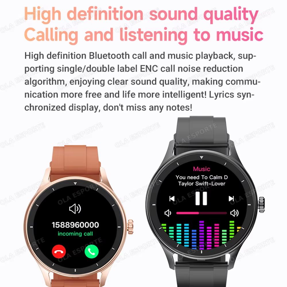 New Bluetooth Smart Watch Men Full Touch Screen Sports Fitness Health Monitor Voice Call Waterproof SmartWatch For Android IOS