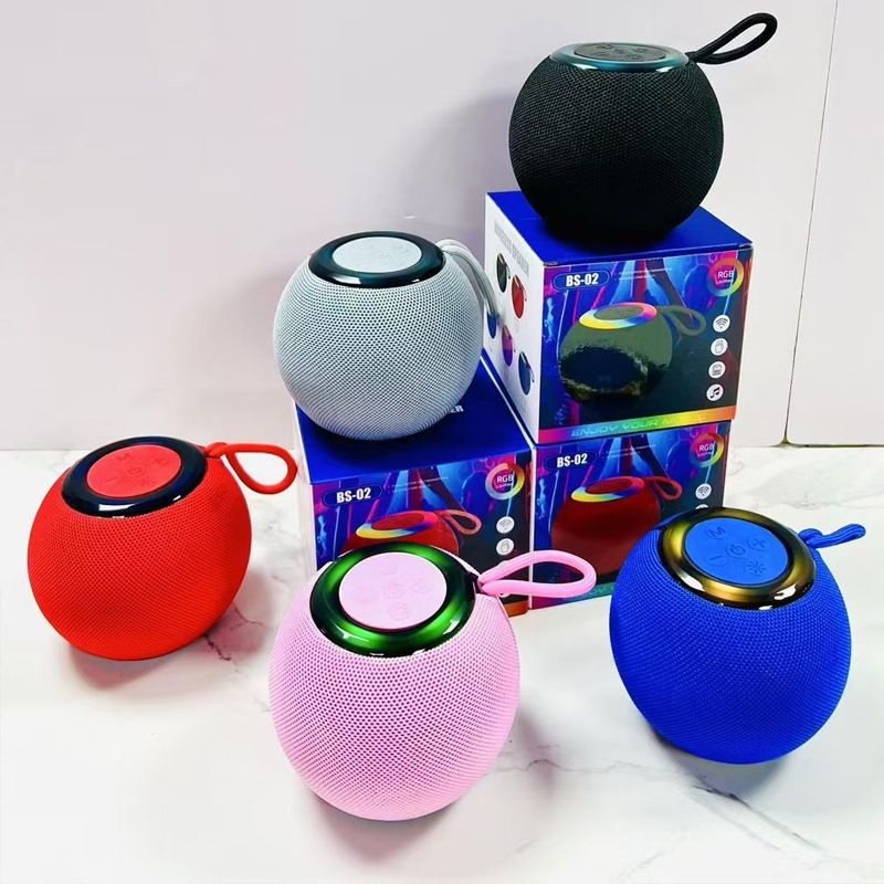 New Bluetooth Speaker with Colorful LED Lights, Wireless Portable Bass Boombox, TF Card Support for Outdoor Parties