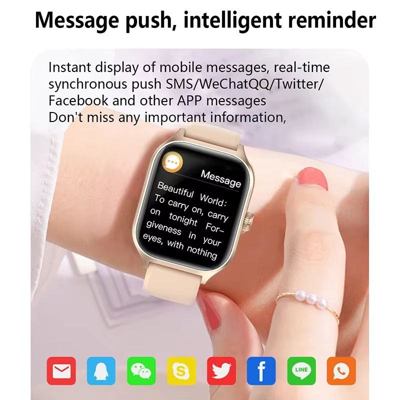 2026 New Smartwatch Bluetooth Call Information Reminder Heart Rate and Blood Pressure Monitoring Sports Mode Smart Watch