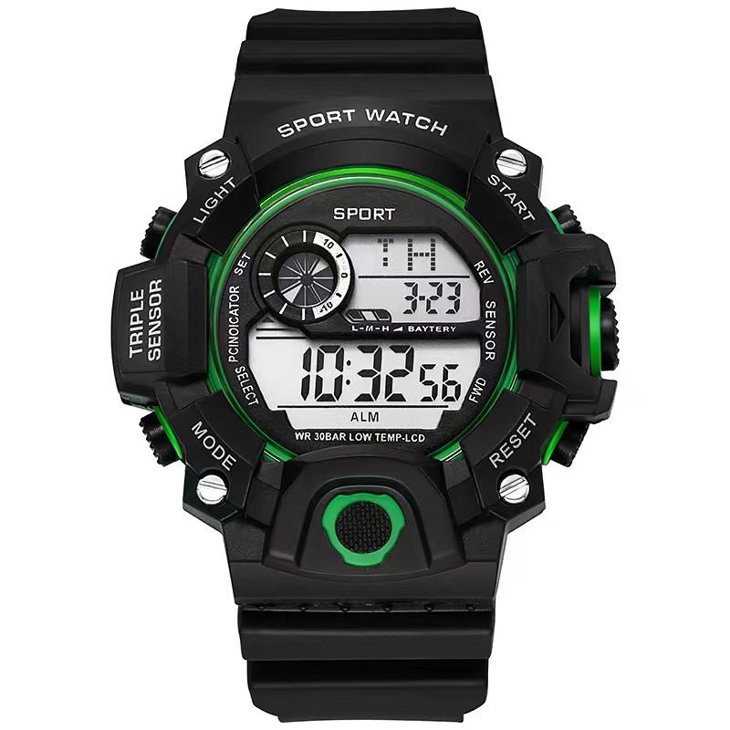 Men's Watch Digital Sports Electronic Wristwatch Multifunctional Waterproof Luminous Alarm Male's Sports Watch Clock