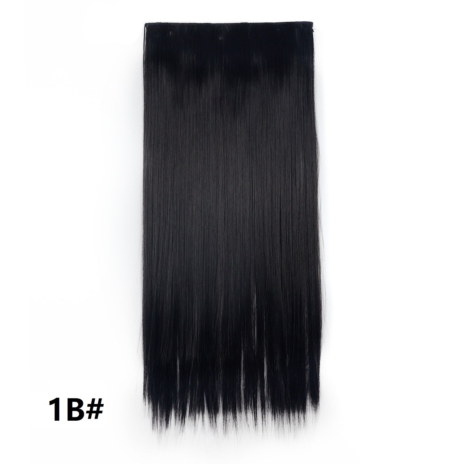Long Straight Wig for Lady 3/4 Full Head One Piece Clip In Hair Extensions Brown Black Wigs Natural Straight Hair Wig 5 Clips No Glue