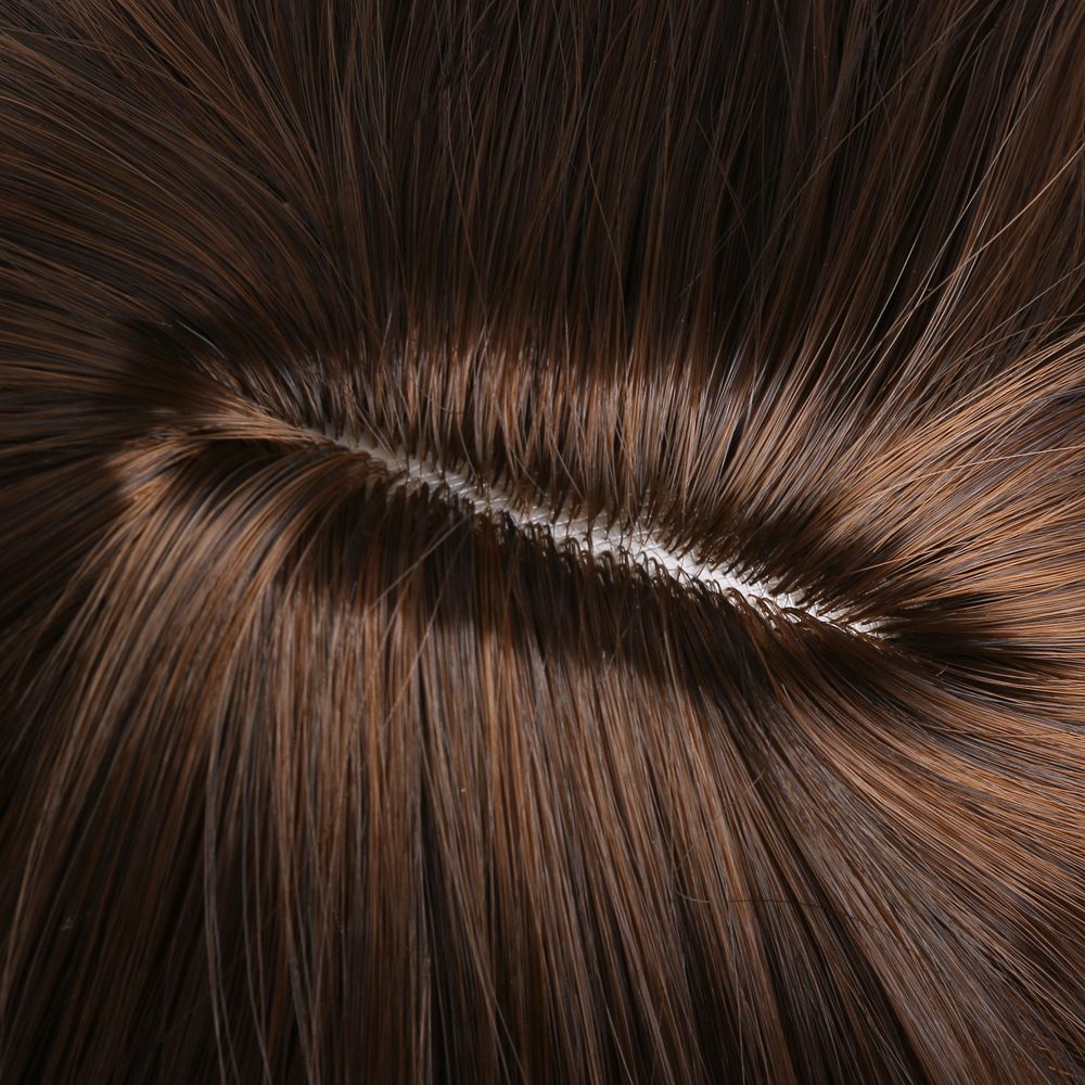 65cm Long Straight Wig with Bangs for Lady Natural Looking Long Straight Wigs Synthetic Hair Wig Full Fringe Wigs for Women Daily Use