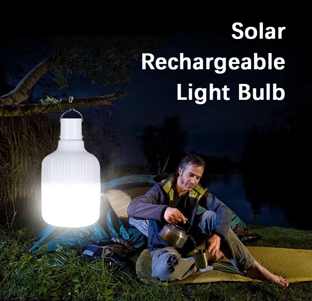 Solar Panel Bulb Emergency Led Light Remote Flashlight Lantern High Power LED Camping Outdoor Indoors Lighting Lamp