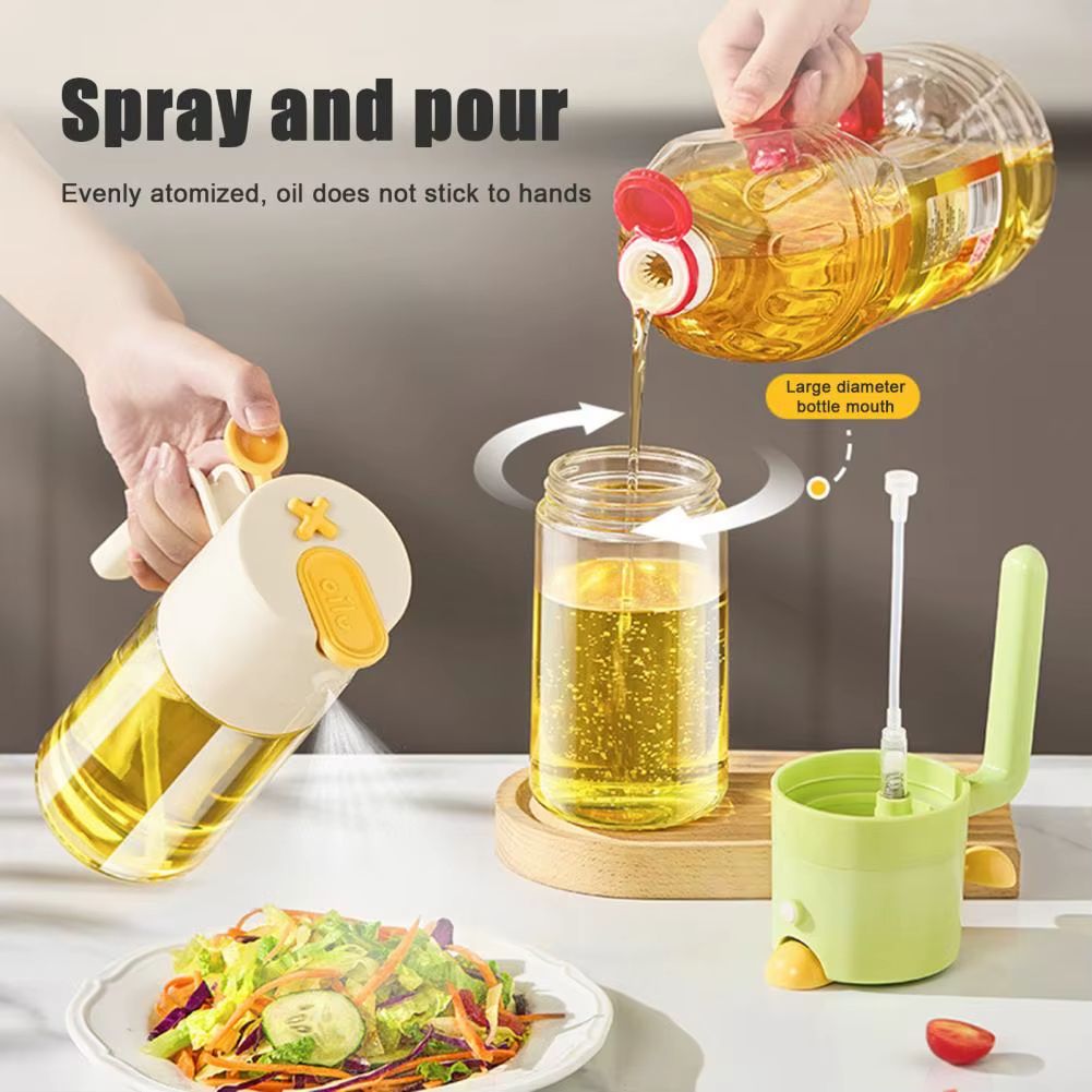 Kitchen Cooking Oil Mist Sprayer 460ml Oil Control Spray Bottle with High-Pressure Nozzle Cooking Oil Dispenser Kitchen Bottle Gadget for Cooking