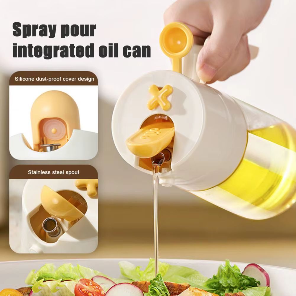 Kitchen Cooking Oil Mist Sprayer 460ml Oil Control Spray Bottle with High-Pressure Nozzle Cooking Oil Dispenser Kitchen Bottle Gadget for Cooking