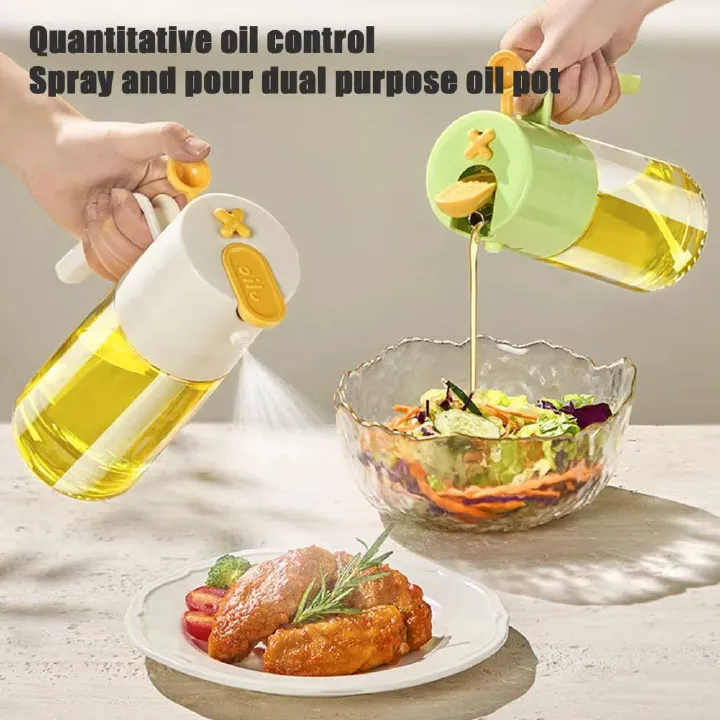 Kitchen Cooking Oil Mist Sprayer 460ml Oil Control Spray Bottle with High-Pressure Nozzle Cooking Oil Dispenser Kitchen Bottle Gadget for Cooking