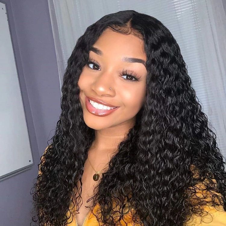 26 Inch Middle Part Kinky Curly Wig for Lady Cornrow Style Curly Wigs Synthetic Long Curly Lace Wigs Natural Looking Heat Resistant Hair Wigs for Women Daily Wear Party Wig