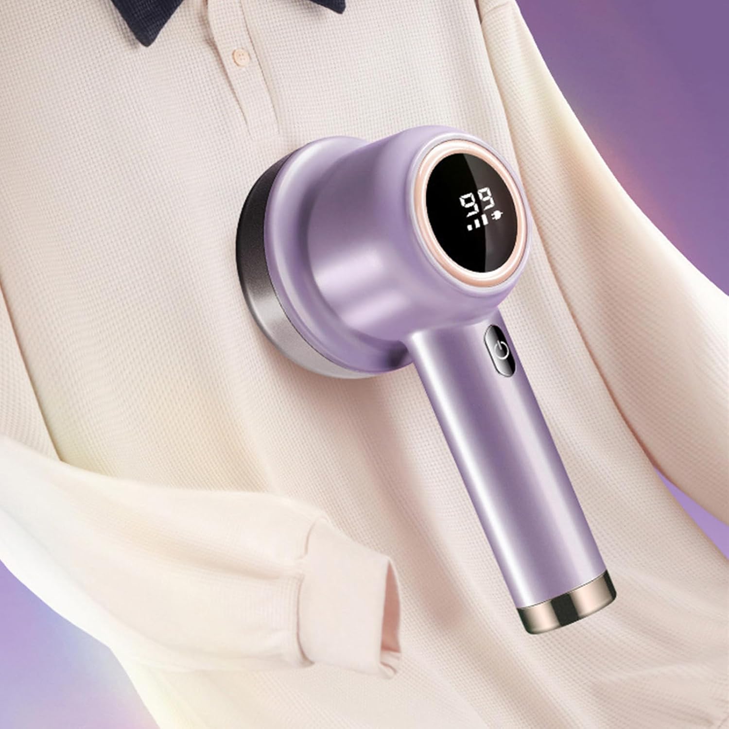 Rechargeable Electric Lint Remover Fabric Shaver Clothes Shaver with LED Display 3 Speed Lint Removal Device Portable Lint Roller with Free Replacement Blade