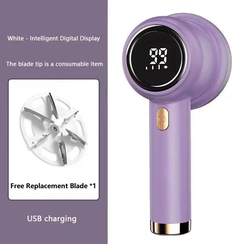 Rechargeable Electric Lint Remover Fabric Shaver Clothes Shaver with LED Display 3 Speed Lint Removal Device Portable Lint Roller with Free Replacement Blade