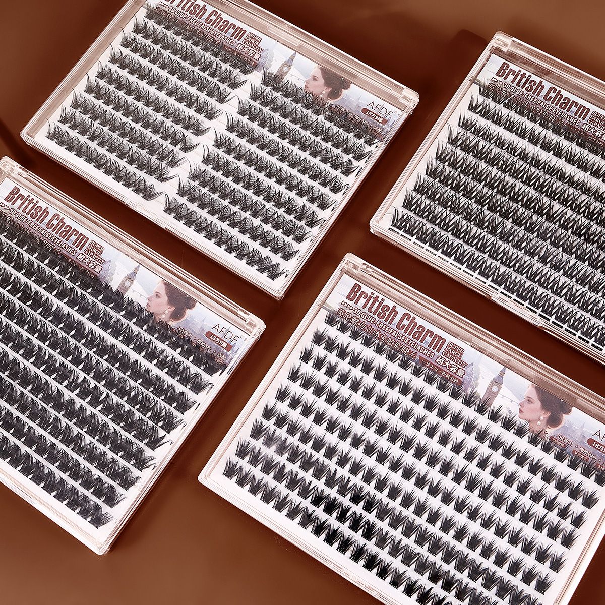 DIY No Glue Needed Eyelash Set Natural Lash Clusters, Self Adhesive False Eyelash, Beginner Friendly Eyelash Kit with Tweezers, 14-16mm C Curling  Eyelashes