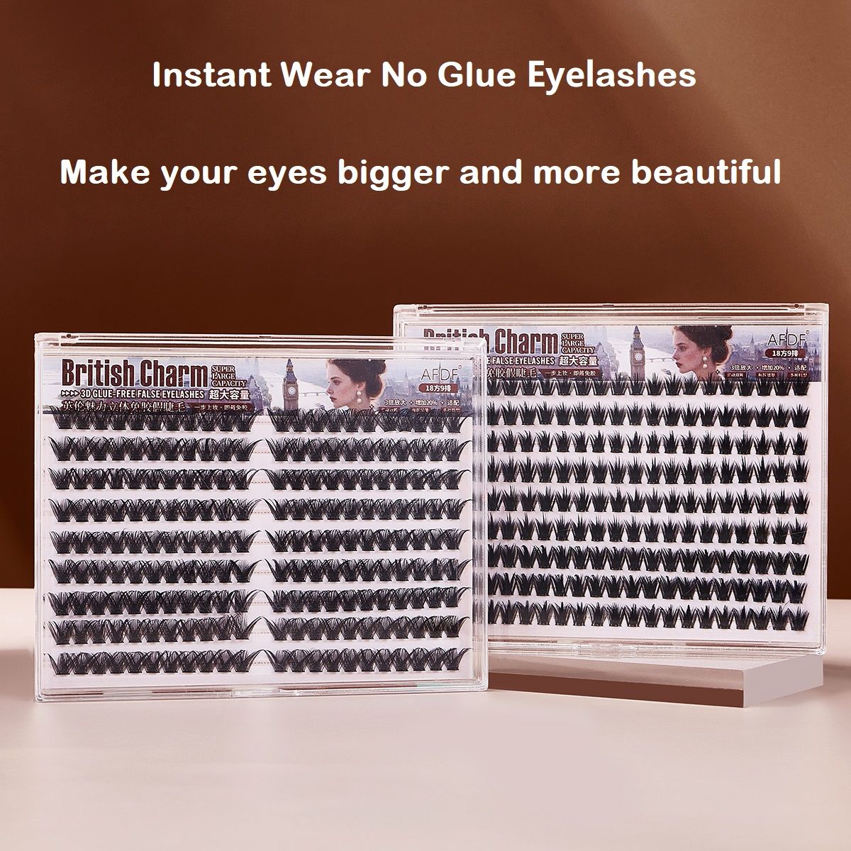 DIY No Glue Needed Eyelash Set Natural Lash Clusters, Self Adhesive False Eyelash, Beginner Friendly Eyelash Kit with Tweezers, 14-16mm C Curling  Eyelashes