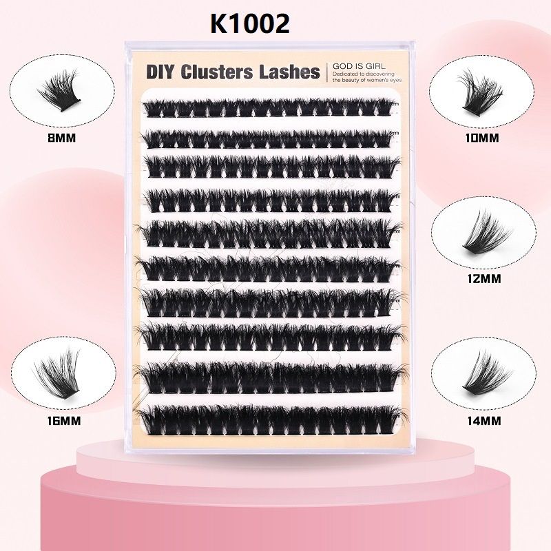 Fashion Lash Clusters Kit Natural False Eyelash Set, Wispy Eyelash Clusters DIY Eyelash Extensions, Optional Eyelash Tweezer Kit, Lash Natural