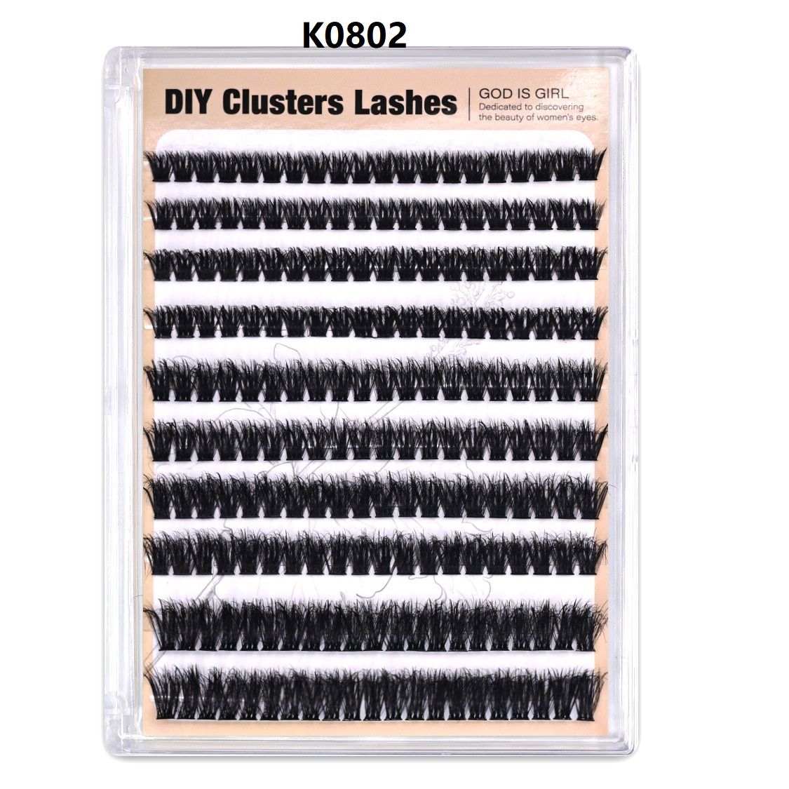 Fashion Lash Clusters Kit Natural False Eyelash Set, Wispy Eyelash Clusters DIY Eyelash Extensions, Optional Eyelash Tweezer Kit, Lash Natural