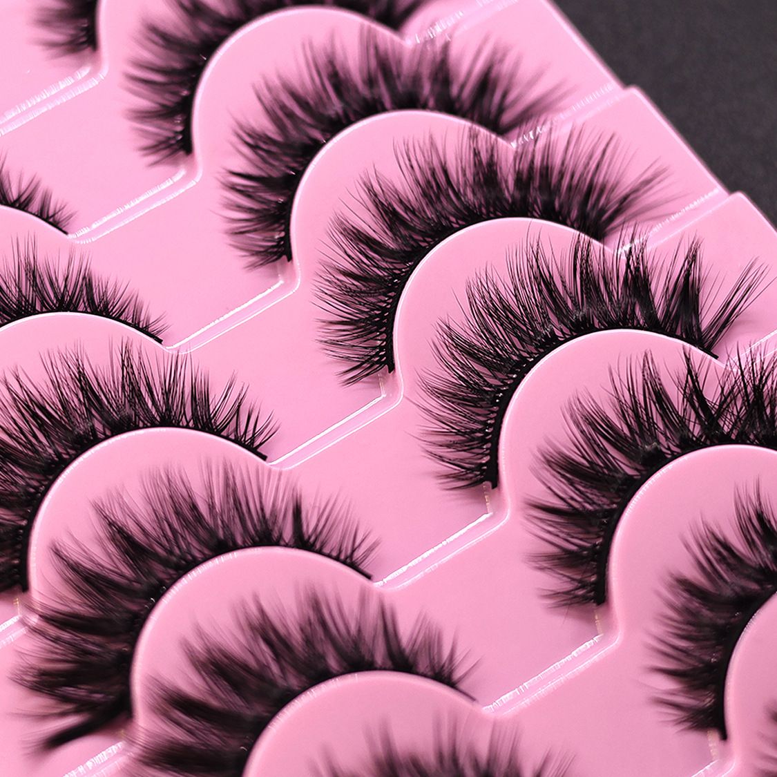 10 Pairs Faux 3D Lashes Dramatic False Eyelash Set Thick Volume Lashes, Full Strip Eyelash Natural Look, Reusable False Eyelash, Soft Fiber Lash Kit